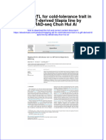 Mapping QTL For Cold Tolerance Trait in A Gift Derived Tilapia Line by Ddrad Seq Chun Hui Ai Full Chapter PDF