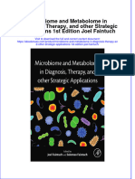 Microbiome and Metabolome in Diagnosis Therapy and Other Strategic Applications 1St Edition Joel Faintuch Full Chapter PDF