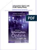 Modern Information Optics With Matlab Yaping Zhang Full Chapter PDF