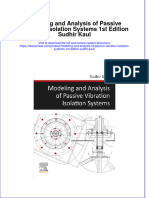 Modeling and Analysis of Passive Vibration Isolation Systems 1St Edition Sudhir Kaul Full Chapter PDF