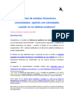 Dictamen de Estados Financieros Consolidados - Opinión Con Salvedades