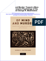 Of Mind and Murder Toward A More Comprehensive Psychology of The Holocaust George R Mastroianni Full Chapter PDF