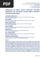 Unravelling The Mental Health Landscape: Exploring Depression and Associated Factors Among University Students in Bangladesh