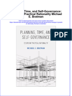 Planning Time and Self Governance Essays in Practical Rationality Michael E Bratman Full Chapter PDF