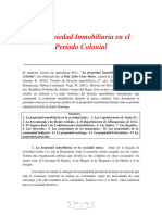 La Propiedad Inmobiliaria en El Periodo Colonial