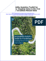 (Download PDF) Sustainability Analytics Toolkit For Practitioners Creating Value in The 21St Century 1St Edition Renard Siew Full Chapter PDF