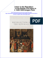 Recollection in The Republics Memories of The British Civil Wars in England 1649 1659 Imogen Peck Full Chapter PDF