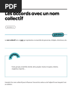 Les Accords Avec Un Nom Collectif - Secondaire - Alloprof