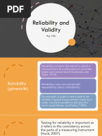 Week 6 - Reliability and Validity