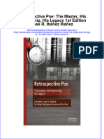 (Download PDF) Retrospective Poe The Master His Readership His Legacy 1St Edition Jose R Ibanez Ibanez 2 Full Chapter PDF