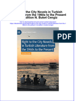 Right To The City Novels in Turkish Literature From The 1960S To The Present 1St Edition N Buket Cengiz Full Chapter PDF