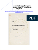 (Download PDF) The Ethnomethodology Program Legacies and Prospects Douglas W Maynard Full Chapter PDF