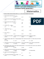 Soal UAS Matematika Kelas 5 SD Semester 2 Dan Kunci Jawaban