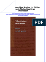 (Download PDF) Valentinianism New Studies 1St Edition Christoph Markschies Einar Thomassen Ebook Online Full Chapter