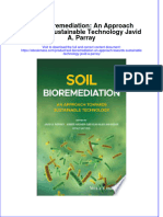 Soil Bioremediation An Approach Towards Sustainable Technology Javid A Parray Full Chapter PDF