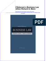 (Download PDF) Smith and Robersons Business Law 17Th Edition Richard A Mann Full Chapter PDF