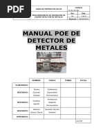 Manual Poe de Detector de Metales