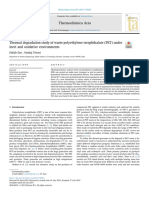 Thermal Degradation Study of Waste Polyethylene Terephthalate (PET) Under Inert and Oxidative Environments