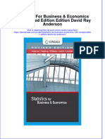 (Download PDF) Statistics For Business Economics 13Th Revised Edition Edition David Ray Anderson Full Chapter PDF