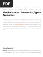 Contactor - Construction, Working Principle, Types and Differences