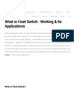 Float Switch - Working, Types, Interfacing and Its Applications