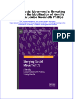 (Download PDF) Storying Social Movement S Remaking Meaning in The Mobilization of Identity 1St Edition Louise Gwenneth Phillips Full Chapter PDF