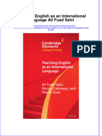 Teaching English As An International Language Ali Fuad Selvi Full Chapter PDF