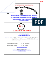 Tender Papers: Mumbai Public Works Region, Mumbai. Mumbai Public Works Circle, Mumbai