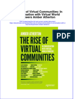 (Download PDF) The Rise of Virtual Communities in Conversation With Virtual World Pioneers Amber Atherton Full Chapter PDF