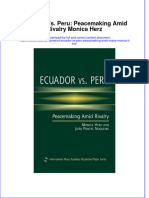 Ecuador Vs Peru Peacemaking Amid Rivalry Monica Herz Full Chapter PDF