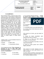 Bimestral de Segundo Periodo de Lengua Grado Tercero