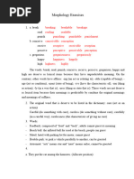 Morphology Exercises