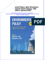 Environmental Policy New Directions For The Twenty First Century 10Th Edition PDF Full Chapter PDF