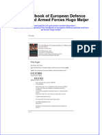 The Handbook of European Defence Policies and Armed Forces Hugo Meijer Full Chapter PDF