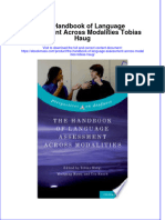 The Handbook of Language Assessment Across Modalities Tobias Haug Full Chapter PDF