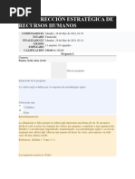 Arc - Dirección Estratégica de Recursos Humanos-Evaluación 3