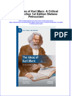 The Ideas of Karl Marx A Critical Introduction 1St Edition Stefano Petrucciani Full Chapter PDF