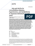 Obesity and Risk For Its Comorbidities Diabetes Hypertension and Dyslipidemia in Japanese Individuals Aged 65 Yearsscientific Reports