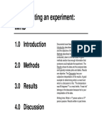 Documenting An Experiment: Imrd: ST RD