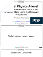 Flashcards - CP 16 Determine The Value of An Unknown Mass Using The Resonant Frequencies - Edexcel Physics A-Level