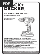 20V Max Cordless Drill: BDCDD220C