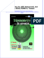 (Download PDF) Trigonometry For Jee Advanced 3Rd Edition Soultions G Tewani Full Chapter PDF