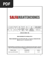 Procedimiento Mantención de Canaletas Molinos Bolas 1 - 2 - 3 y 4 Planta CLS - Rev 1.