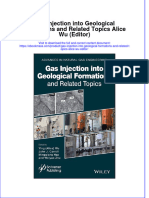 Gas Injection Into Geological Formations and Related Topics Alice Wu Editor Full Chapter PDF