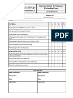 Employee Safety Performance Evaluation Form