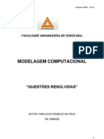 Questões Resolvidas - Modelagem Computacional