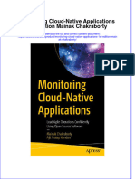 (Download PDF) Monitoring Cloud Native Applications 1St Edition Mainak Chakraborty Ebook Online Full Chapter