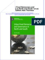 Urban Food Democracy and Governance in North and South 1St Ed 2020 Edition Alec Thornton Full Chapter PDF