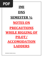 Notes On Precautions While Rigging of Ladders