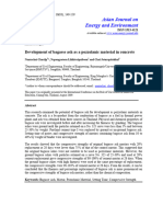 Development of Bagasse Ash As A Pozzolanic Material in Concrete